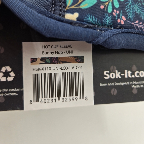 Java Sok Bunny Hop Hot Cup Sleeve - Picture 3 of 4